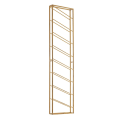 Miniatyrbild 7 av 7: Rootz rack vägg metall guld 36x150x8 cm stor för 8 flaskor - Design vägghylla för köket - Flaskställ Hängande smal Väggmonterad