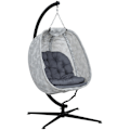 Pikkukuva 10 / 10: Rootz -munanmuotoinen ulkoilma -tuoli - seinäkello - pesän kaltainen istuin - lopullinen mukavuus - 126L x 90b x 180h cm