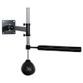 Miniatyrbillede 1 af 5: Rootz Bokseramme - Spinning Bar - Vægmonteret Bokseramme - Foldbar med refleksstang - Højdejusterbar - 360° sving - Til voksne - Sort - 79L x 72W x 20