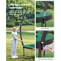 Miniatyrbillede 3 af 8: Rootz 10ft trampolin med sikkerhedsnet - Sort-grøn - Galvaniseret stålramme - PVC-kantdæksel - PP hoppemåtte - 244 cm x 239 cm - 180 cm stanghøjde - 8