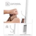 Miniatyrbillede 4 af 9: Rootz Knagerække - Eg Hvid - Spånplade stål - Entryway Organizer - Pladsbesparende - Nem montering - 43cm x 43cm x 180cm