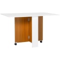 Miniatyrbild 1 av 6: Rootz utdragbart matbord - Fällbart bord - Mobilt Modern Design - Smidigt - Löpande - Spånskiva - Teak - Vit - 120cm X 80cm X 73cm