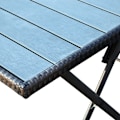 Miniatyrbillede 7 af 10: Rootz 7 stykker haven spisestue - udendørs møbler - gårdhave siddepladser - holdbar og sammenfoldelig - Tabel: 120x70x71 cm, stol: 46x61x84cm, brun