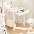 Miniatyrbillede 4 af 7: Rootz Modern Desk - Computerbord - Toiletbord - Kompakt design - Opbevaringsskuffe - Sidekroge - MDF-konstruktion - 60cm x 76cm x 40cm