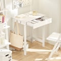 Pikkukuva 4 / 7: Rootz Modern Desk - Tietokonepöytä - Pesupöytä - Kompakti muotoilu - Säilytyslaatikko - Sivukoukut - MDF-rakenne - 60cm x 76cm x 40cm