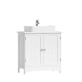 Pikkukuva 1 / 5: Rootz -pesuallaskaappi - Vanity Unit - Pohjakaappi - Kompakti säilytys - MDF White - 60 cm x 60 cm x 30 cm