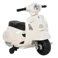 Miniatyrbillede 1 af 7: Rootz VESPA - Elmotorcykel - Børnemotorcykel - Elbil - LED lys - Metal - Hvid - 66,5 x 38 x 52 cm