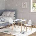 Miniatyrbild 2 av 8: Rootz 3-delade sittplatser för barn - Montessoribord och stolar - Molnformat ryggstöd - Säkerhetsfunktioner - Utrymmesbesparande design - 50 cm x 44 c