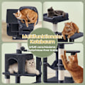Miniatyrbillede 4 af 5: Rootz Multi -etager Cat Tree med hule - Scratching Post - Climbing Tower - Robust design - 45 cm x 35 cm x 112 cm