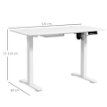 Miniatyrbild 3 av 10: Rootz elektriskt justerbart stående skrivbord - Höjdjusterbart skrivbord - Sit Stand-skrivbord - Minnesfunktion - 120cm x 60cm x 72-116cm