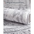 Pikkukuva 2 / 5: Rootz pyöreä matto - Boho-tyylinen matto - Dove Grey - Polyesteri - Huopa - TPR - 120 cm Halkaisija - Kevyt - 1,6 kg