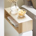 Miniatyrbillede 6 af 9: Rootz Bedside Bord med hjul - natbord - sidebord - kompakt design - 2 skuffer - 20 cm x 61 cm x 50 cm