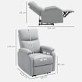 Miniatyrbild 3 av 10: Rootz Recliner Fåtölj - avslappningsstol - Uppbyggd fåtölj - Optimal komfort - 69 cm x 91,5 cm x 103 cm (upprättstående dimensioner)