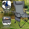 Pikkukuva 8 / 8: Rootz Ultimate Outdoor kokoontaittuva retkeilytuoli - Säädettävä lepotuoli - Kannettava lepotuoli - Kevyt, kestävä, parannettu mukavuus - 120 cm x 89