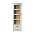 Pikkukuva 3 / 8: Rootz Display Cabinet - Showcase - Curio - Exhibit Case - Trophy Holder - Storage Unit - Light Grey/Artisan Oak - 65x201x41 cm