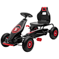 Pikkukuva 6 / 7: Rootz Lasten karting - Polkimet - Säädettävä istuin - Sisällä ja ulkona - Alkaen 5 vuotta - Punainen + musta - 121 x 58 x 61 cm
