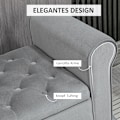 Miniatyrbillede 6 af 10: Rootz polstret sengebænk - Fløjlsbænk - Opbevaringsbænk - Elegant design - Rigelig opbevaring - Komfortable siddepladser - 126 cm x 48,5 cm x 57 cm -