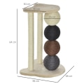 Miniatyrbild 3 av 11: Rootz Skrapstolpe Cat - Beige - Spånskiva, plysch, Sisal - 14,96 cm x 14,96 cm x 25,19 cm