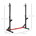 Miniatyrbild 3 av 6: Rootz justerbart skivstångsställ - Tyngdlyftningsställ - Gymutrustning - Stöder 150 kg - 77-122W x 66D x 121-171H cm