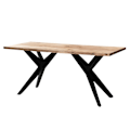 Miniatyrbild 1 av 8: Rootz Massive Dining Table - Loft Style - Rectangular Table - Acacia Wood - Handcrafted & Unique - 200 cm x 100 cm x 76 cm
