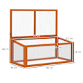 Miniatyrbillede 3 af 7: Rootz Drivhus - Cold Frame Drivhus - Cold Frame Box - Plantebed med dæksel - Træ Og Polycarbonat - Vejrbestandig - Orange - 90 x 46 x 40 cm