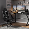 Miniatyrbillede 2 af 9: Rootz Massage Gaming Chair - Ergonomisk Gamer Chair - Lændestøtte - Åndbart teknisk stof - Justerbare armlæn - 50 cm x 48 cm x 75,5 cm