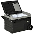Miniatyrbild 1 av 7: Rootz Portable Kyl - Bilkyl - Kyl - Campingkyl - Resekyl - Kylbox - 40l Med LED-belysning - Med Handtag Transport - Grå/Svart