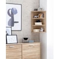 Pikkukuva 2 / 7: Rootz kulmahylly Sonoma 30x60x30 cm WL5.842 puinen seinähylly kulmariippuva hylly - Puinen seinähylly Korkea - Vapaasti kelluva seinähylly - Designkor