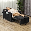Miniatyrbillede 8 af 11: Rootz Justerbar sovende stol - Konvertibel loungestol - Rentliner seng - Komfort 3 position - 74W x 84d x 81H cm - Sort - 120 kg kapacitet