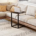Miniatyrbillede 10 af 10: Rootz sidebord - C-formet sidebord - Sofabord - Ståbord - Metal Mdf - Rustik brun - 40,6 x 50,8 x 64,2 cm