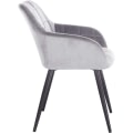 Miniatyrbillede 4 af 8: Rootz sæt med 6 spisestuestole - Lænestole - Fløjlssæder - Komfortable og ergonomiske - Stabil og robust - Alsidigt design - 49 cm x 43 cm x 81 cm