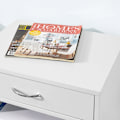 Miniatyrbild 6 av 7: Rootz multifunktionellt skrivarbord - Kontorsförvaringsskåp - Sidobord - Soffbord - Mångsidig användning - Låsbara hjul - Slitstarkt PB-material - 50c