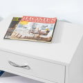 Miniatyrbillede 6 af 7: Rootz multifunktionelt printerbord - Kontoropbevaringsskab - Sidebord - Sofabord - Alsidig brug - Låsbare hjul - Holdbart PB-materiale - 50 cm x 75 cm