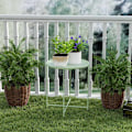 Miniatyrbillede 8 af 10: Rootz Round Garden Table - Terrace Table - Steel Exterior Table - Fjernelig bakke - Foldbart design - Ø46 x 50 cm