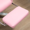 Miniatyrbillede 5 af 6: Rootz kontorstol med fodstøtte - Justerbart ryglæn - Højdejusterbart - 5 hjul - Kunstlæder - Pink + Hvid - 65cm x 68cm x 116cm