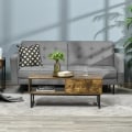 Miniatyrbillede 6 af 8: Rootz Sovesofa - 3-personers sovesofa - Bomuldsstof - MDF - Skum - Hjem - Stue - Grå - 187 cm x 91 cm x 85 cm