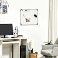 Miniatyrbillede 7 af 7: Rootz Whiteboard - Magnetisk tavle - Let at tørre af - Med 4 markører - 10 magneter - 1 viskelæder - 60 x 1,8 x 45 cm