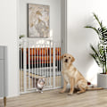 Miniatyrbillede 2 af 11: Rootz Justerbar Pet Gate - Stair Gate - Dog Gate - Secure Locking - 76-104W x 106H CM - Inkluderer kattedør