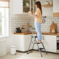 Miniatyrbild 2 av 9: Rootz Step Pall - Step Pall med 3 steg - Fällbar Step Pall - Bärbar Step Pall - Kök Step Pall - Badrum Step Pall - Lätt Step Pall - Grå/svart