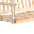 Miniatyrbillede 4 af 5: Rootz Havegynge - Gyngestol - Havegynge til 2 personer - Grantræ - Stål - Naturlig - 117 cm 69 cm x 60 cm