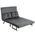 Miniatyrbillede 10 af 10: Rootz 2-personers fløjlssovesofa - sovesofa - sovesofa - Justerbart ryglæn - tyk polstring - 102 cm x 73 cm x 81 cm (sofa) / 183 cm x 98,5 cm x 26 cm