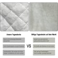Miniatyrbild 4 av 9: Rootz Luxurious Patchwork sängöverkast - Quiltat täcke - Vändbart täcke - Mjuk stoppning - Mångsidig stil - Lättskött - 100 % polyester - Flera storle