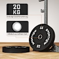 Pikkukuva 6 / 11: Rootz -painolevy asetettu 2 x 20 kg - olympiastandardi - kestävä kumi - vähentää kohinaa - 45 cm x 8 cm