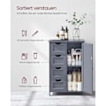 Miniatyrbillede 5 af 10: Rootz Mørkegrå Badeværelsesskab - Opbevaringsorganisering - MDF-møbler - Rummelige skuffer - Justerbar hylde - 30cm x 55cm x 82cm