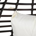Miniatyrbild 6 av 8: Rootz Teardrop Rottingstol - Äggstol - Rottingfåtölj - PE Rotting - Polyester - PP Bomull - Brun + Beige - 101cm x 89cm x 156cm