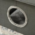 Miniatyrbillede 4 af 4: Rootz Cat Cave med pude - Katteseng - Rejseseng til kæledyr - Vaskbar pude - MDF - Imiteret linned - Khakigrøn - 39 cm x 43,5 cm x 40,5 cm