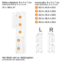Miniatyrbild 4 av 11: Rootz Badrumsset - Badrumsskåp - Högblank - 112 x 190 x 34cm White