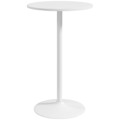Miniatyrbillede 5 af 6: Rootz Barbord - Bord til 2 personer - Moderne design - Rundt bord - Pulverlakeret stål - Hvid - 60 x 60 x 102 cm