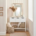 Pikkukuva 2 / 7: Rootz Modern konsolipöytä FSB51-W - Senkki - Eteisen pöytä - Kestävä MDF-rakenne - Tilava säilytystila - Naarmuuntumaton - 93cm x 79cm x 33cm