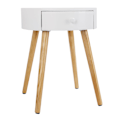 Miniatyrbillede 1 af 8: Rootz sengebord - natbord - natbord - accentbord - sidebord - endebord - opbevaringsstativ - hvid - 38x38x48cm